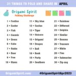 Origami Promts 31 Things to Share in April 2023